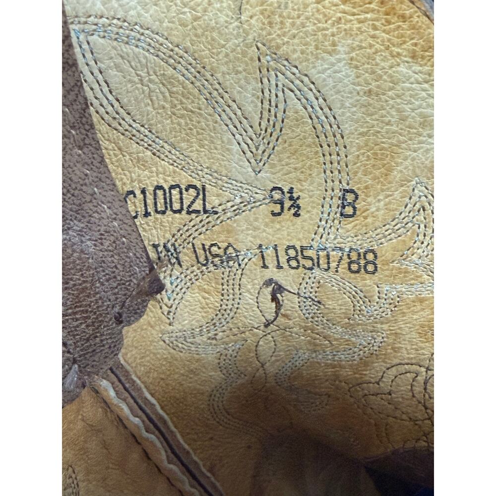 Tony Lama San Saba Francita Western Cowboy Boots Cross Inlay Women's Size 9.5 - Picture 8 of 8